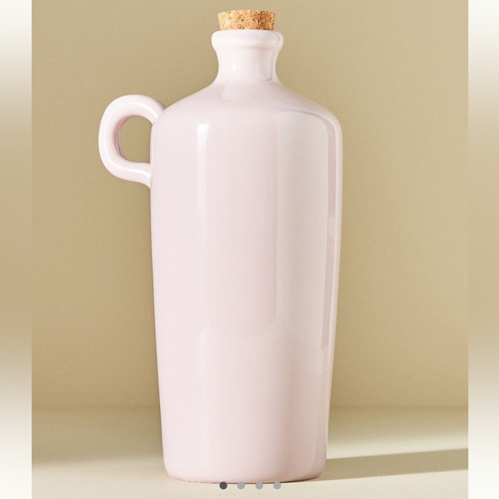 Anthropologie home nora diffuser bottle jug lavender cork ceramic oil dispenser